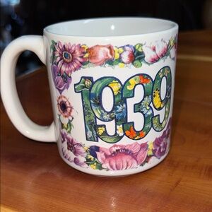 Floral 1939 Year Birthday Coffee Mug